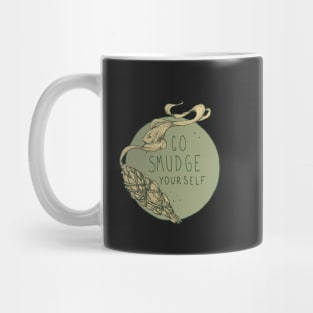 Go Smudge Yourself || Burning Sage Illustration || BLACK Mug